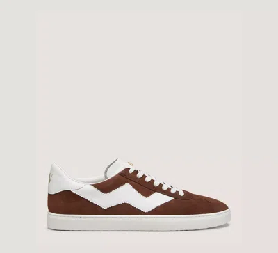 Stuart Weitzman Daryl Sneaker The Sw Outlet In Walnut Brown & White