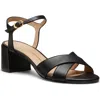 Stuart Weitzman Dayna Leather Crisscross Sandals In Black