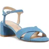 Stuart Weitzman Dayna Denim Crisscross Sandals In Washed