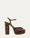 Stuart Weitzman Dayna Boost Platform Sandals In Animal Print