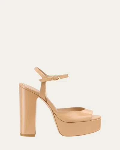 Stuart Weitzman Dayna Boost Platform Sandals In Brown