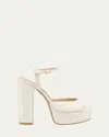 Stuart Weitzman Dayna Boost Platform Sandals In White