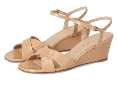 Stuart Weitzman Dayna Demi Wedge In Nude