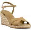 Stuart Weitzman 65mm Dayna Suede Espadrille Wedge Sandals In Brown