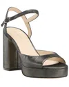 Stuart Weitzman Dayna Ii Leather Platform Sandal In Gray
