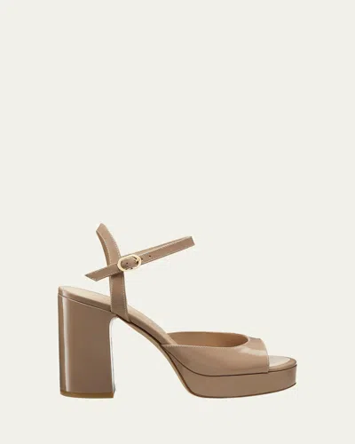 STUART WEITZMAN DAYNA II LEATHER PLATFORM SANDALS