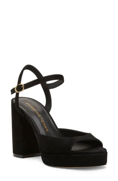 Stuart Weitzman Dayna Ii Platform Sandal In Black