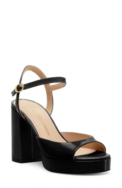 Stuart Weitzman Dayna Ii Platform Sandal In Black/black