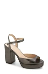 Stuart Weitzman Dayna Ii Leather Platform Sandal In Gray
