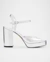 Stuart Weitzman Dayna Ii Platform Sandals In Silver