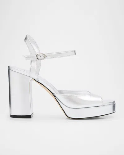 Stuart Weitzman Dayna Ii Platform Sandals In Silver