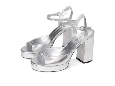 Stuart Weitzman Dayna Ii Platform Sandal In Silver