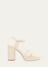 STUART WEITZMAN DAYNA LEATHER CRISSCROSS PLATFORM SANDALS