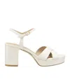 Stuart Weitzman Dayna Ankle Strap Platform Sandal In Neutral