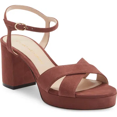 Stuart Weitzman Dayna Platform 80 Sandal In Brown
