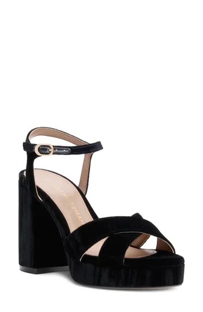 Stuart Weitzman Dayna Platform Sandal In Black/black
