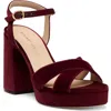 Stuart Weitzman Dayna Platform Sandal In Burgundy