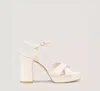 Stuart Weitzman Women's Dayna 100mm Leather Platform Sandals In Seashell