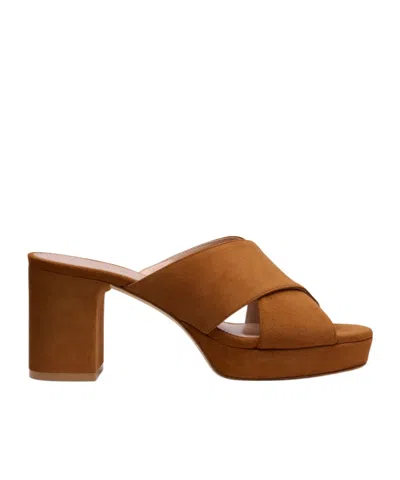Stuart Weitzman Dayna Platform Slide In Bohemian Tan