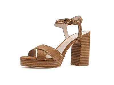 Stuart Weitzman Dayna Saddle Platform Women's Dress Sandals Doe/new Camel: 7.5 M In Multi