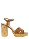 Stuart Weitzman Heel Strap Sandals With Braided Cross Design