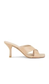 Stuart Weitzman Dayna Leather Crisscross Slide Sandals