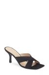 Stuart Weitzman Dayna Slide 75 Sandal In Black Suede