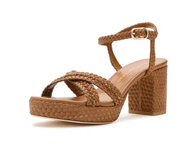 Stuart Weitzman Dayna Woven Platform In Brown