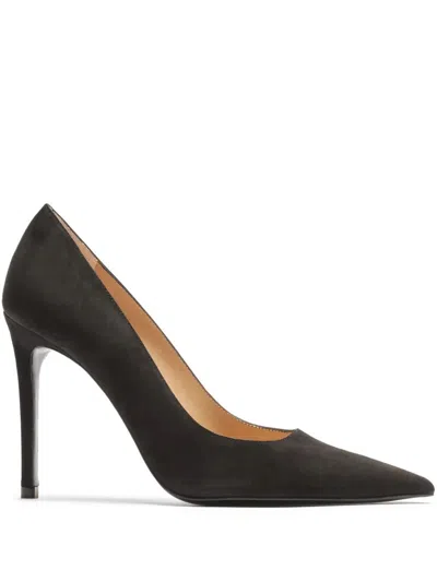 Stuart Weitzman Decollete Suede "stuart Power" T. 100 In Black