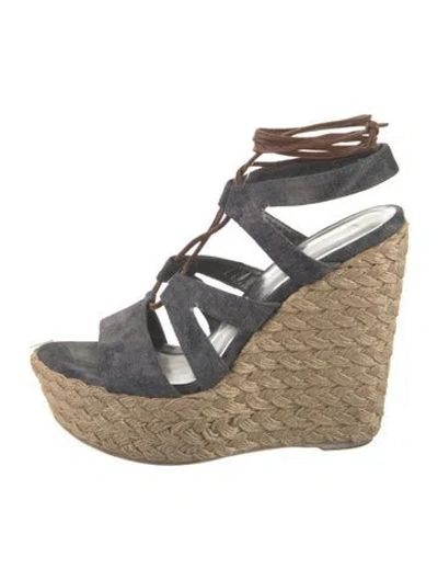 Pre-owned Stuart Weitzman Denim Espadrilles In Blue