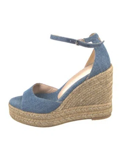 Pre-owned Stuart Weitzman Denim Espadrilles In Blue