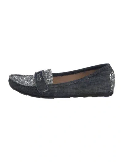 Pre-owned Stuart Weitzman Denim Moccasins In Multi