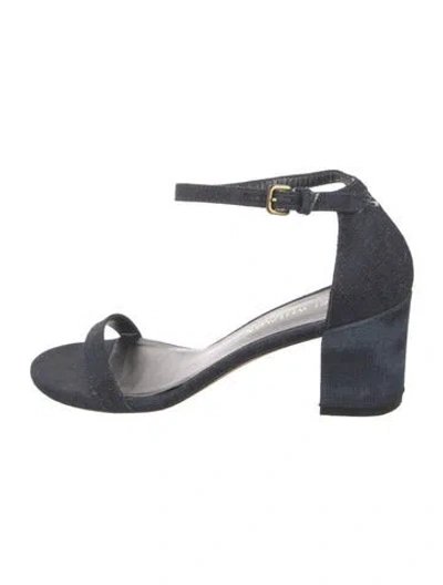 Pre-owned Stuart Weitzman Denim Sandals In Blue