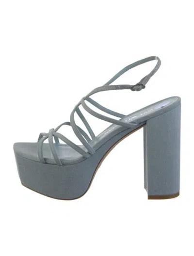 Pre-owned Stuart Weitzman Denim Sandals In Blue