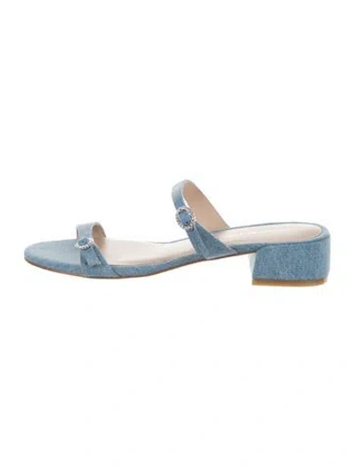 Pre-owned Stuart Weitzman Denim Sandals In Blue