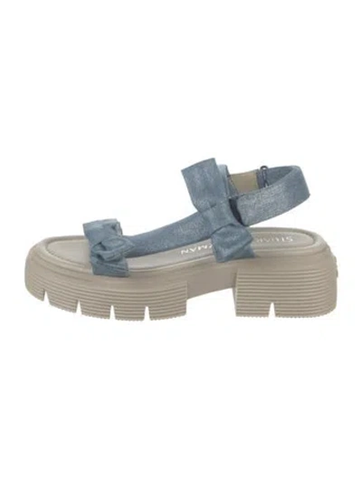 Pre-owned Stuart Weitzman Denim Sandals In Blue