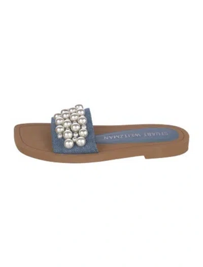 Pre-owned Stuart Weitzman Denim Slides