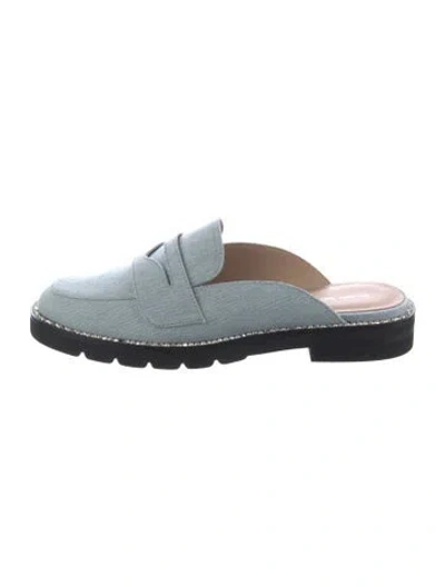 Pre-owned Stuart Weitzman Denim Slides In Blue