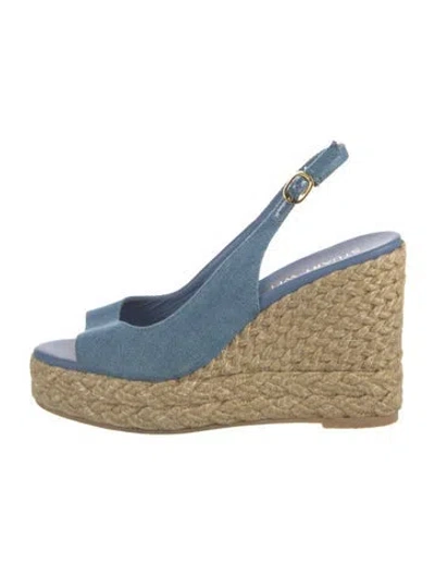 Pre-owned Stuart Weitzman Denim Slingback Pumps In Blue