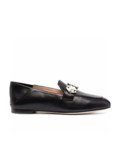Stuart Weitzman Diamond Loafer Shoes In Black
