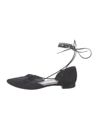 Pre-owned Stuart Weitzman D'orsay Flats In Black
