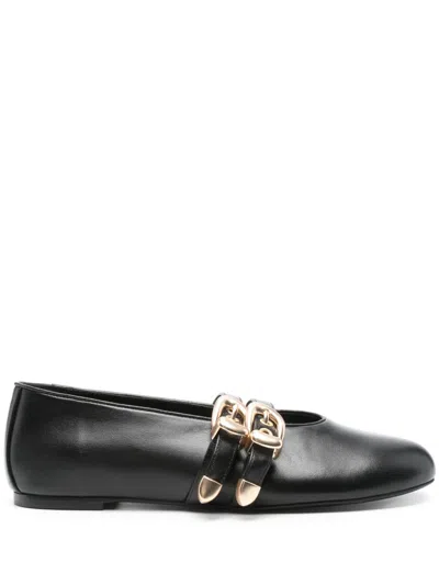 Stuart Weitzman Double-buckle Ballet Flats