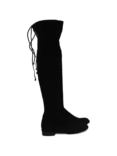 Pre-owned Stuart Weitzman Drawstring-detail Boots In Black