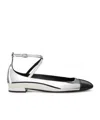 Stuart Weitzman Leather Ballerina Shoes In White