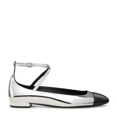 STUART WEITZMAN LEATHER BALLERINA SHOES