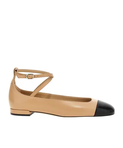 Stuart Weitzman Eden Strap Ballet Flats In Multicolor