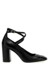 Stuart Weitzman 'strap Block Heel Pumps' In Black