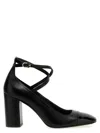 Stuart Weitzman 'strap Block Heel Pumps' In Black