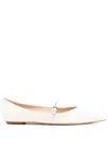 Stuart Weitzman Emilia Mary Jane Flat In Neutrals