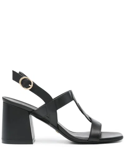 Stuart Weitzman Ibiza 75mm Leather Sandals In Black